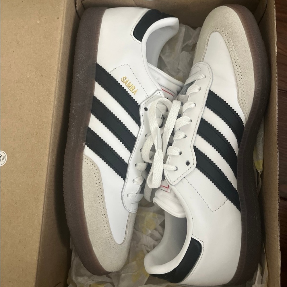 Adidas Samba White and Black Sneakers